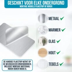 Strex Doucherek Hoekvorm - 2 Stuks - Bevestigen Zonder Boren Of Schroeven -Badkamer Kast Winkel 1200x1200 335