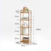SensaHome Badkamerrek - Bamboe Design – Badkamerkast Met 5 Planken