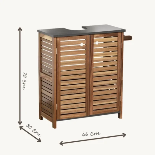 Merkloos Halmstad - Wastafel Onderkast - Wastafelmeubel - Badkamerkast - Met Handoekhouder - Acacia - H70 X B66 X D30 5 Merkloos Halmstad - Wastafel Onderkast - Wastafelmeubel - Badkamerkast - Met Handoekhouder - Acacia - H70 X B66 X D30 -Badkamer Kast Winkel 1200x1200 3459