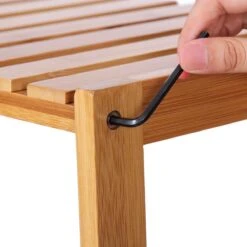 Songmics Badkamer Rek Met 9 Niveaus – Opbergrek Met Verstelbare Planken – Badkamerkast - Bamboe -Badkamer Kast Winkel 1200x1200 3467