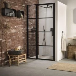 Sealskin Brix - Wandkubus Wandelement Wandrek - 12x24x24 Cm - Metaal - Zwart -Badkamer Kast Winkel 1200x1200 3534