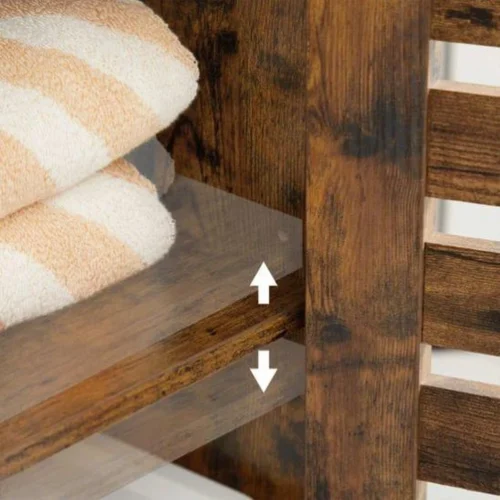 Segenn's Badkamerkast - Badkamerkasten Hoog - Opbergkast - Staande Kast - Industrieel - 3 Open Planken - 40 X 30 X 167 Cm - Rustiek Bruin 9 Segenn's Badkamerkast - Badkamerkasten Hoog - Opbergkast - Staande Kast - Industrieel - 3 Open Planken - 40 X 30 X 167 Cm - Rustiek Bruin -Badkamer Kast Winkel 1200x1200 3592