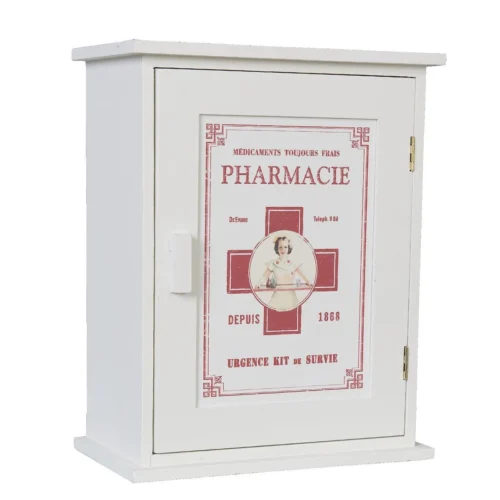 Clayre & Eef Medicijnkastje 24x13x30 Cm Wit Hout Rechthoek Badkamerkast Hangend -Badkamer Kast Winkel 1200x1200 3608