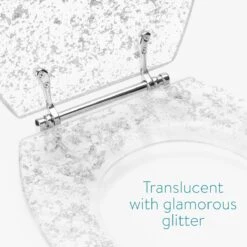 Navaris Toiletbril Met Glitter Design - Transparante Wc-bril 42 X 36 X 4,5 Cm - Makkelijk Te Bevestigen -Badkamer Kast Winkel 1200x1200 3678