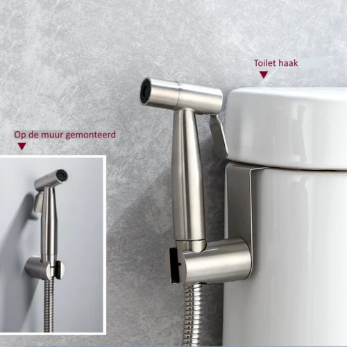 BetterSells® Bidet Handdoucheset - Shattaf - Bidet Sproeier Uit Geborsteld RVS - Inclusief Slang, T-stuk & Wandhouder 12 BetterSells® Bidet Handdoucheset - Shattaf - Bidet Sproeier Uit Geborsteld RVS - Inclusief Slang, T-stuk & Wandhouder -Badkamer Kast Winkel 1200x1200 3689