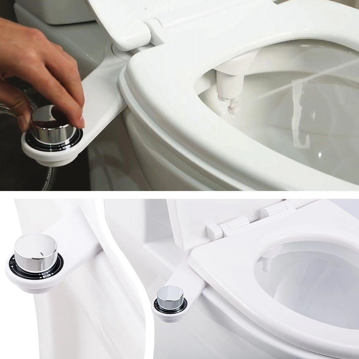 Bidet Handdouche Toilet Sproeier Shattaf Sprayer WC Papier Besparend - Enkel Spray Koud Water - Badkamer Accessoires - Freshole® 4 Bidet Handdouche Toilet Sproeier Shattaf Sprayer WC Papier Besparend - Enkel Spray Koud Water - Badkamer Accessoires - Freshole® - Afbeelding 4