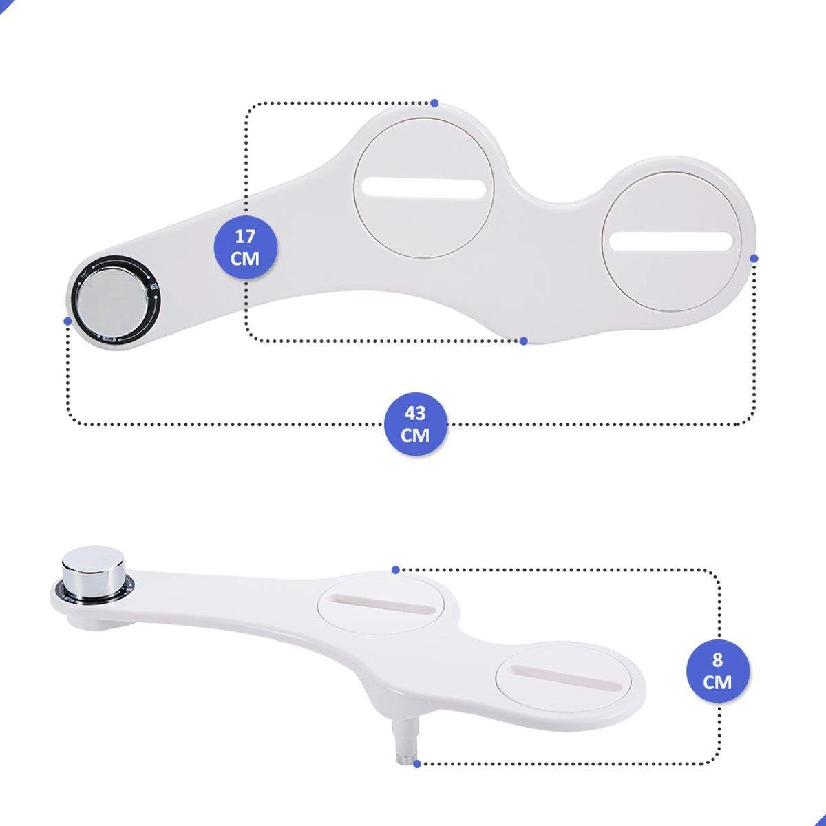 Bidet Handdouche Toilet Sproeier Shattaf Sprayer WC Papier Besparend - Enkel Spray Koud Water - Badkamer Accessoires - Freshole® 8 Bidet Handdouche Toilet Sproeier Shattaf Sprayer WC Papier Besparend - Enkel Spray Koud Water - Badkamer Accessoires - Freshole® - Afbeelding 8