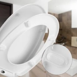 Casaria Wc Bril Duroplastic - Soft-close – Antibacterieel Wit -Badkamer Kast Winkel 1200x1200 3735