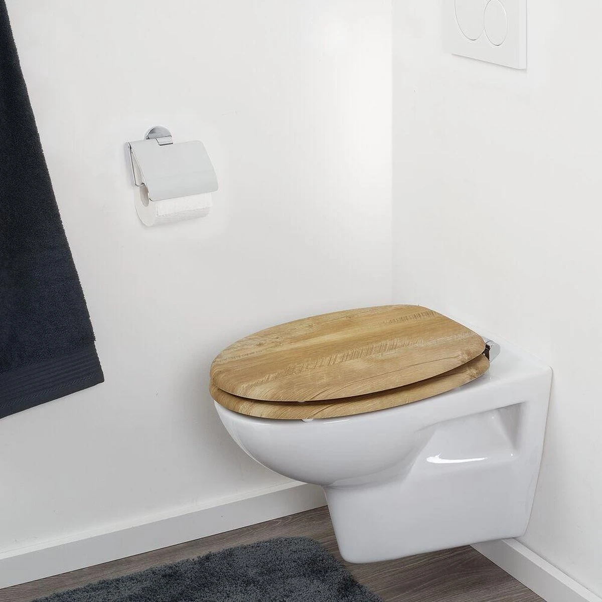 Tiger Hetta - Toiletbril Met Deksel - WC Bril - MDF - Bruin 9 Tiger Hetta - Toiletbril Met Deksel - WC Bril - MDF - Bruin - Afbeelding 9