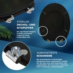 Casaria Wc-bril Met Deksel Sluitingsmechanisme Toiletzitting MDF Zwart 15 Casaria Wc-bril Met Deksel Sluitingsmechanisme Toiletzitting MDF Zwart -Badkamer Kast Winkel 1200x1200 3832