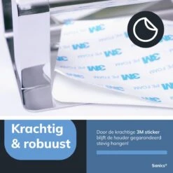 Sanics WC Rolhouder Zilver – Toiletrolhouder Zonder Boren – Met Plankje - Zelfklevend - RVS -Badkamer Kast Winkel 1200x1200 385