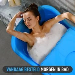 Goodlife Zitbad Voor Volwassenen XL – Bath Bucket – 330L 1M Lang – Mobiele Badkuip – Zitbad Voor In De Douche - Zitbad - Mobiele Badkuip - Zitbad Kinderen - Zitbad Voor Volwassenen - Blauw -Badkamer Kast Winkel 1200x1200 3859