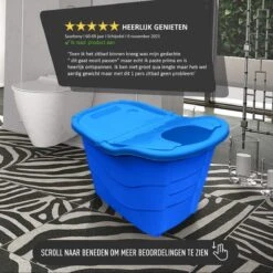 Goodlife Zitbad Voor Volwassenen XL – Bath Bucket – 330L 1M Lang – Mobiele Badkuip – Zitbad Voor In De Douche - Zitbad - Mobiele Badkuip - Zitbad Kinderen - Zitbad Voor Volwassenen - Blauw -Badkamer Kast Winkel 1200x1200 3860