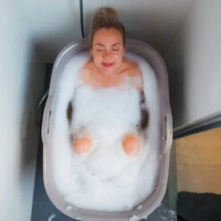 Zitbad Voor Volwassenen – 200L – Bath Bucket – Met Bruisballen – Grijs -Badkamer Kast Winkel 1200x1200 3872