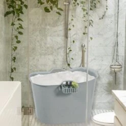Zitbad Voor Volwassenen - Bath Bucket - Grijs - 200L -Badkamer Kast Winkel 1200x1200 3882