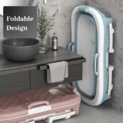 Opvouwbare Ligbad Voor Volwassenen- Zitbad-bathbucket - Blauw - Hard Plastic - Opvouwbaar Bad - 138cm - 200L -Badkamer Kast Winkel 1200x1200 3885