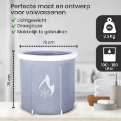 Zitbad Voor Volwassenen - Bath Bucket - Ijsbad - Ice Bath - Inklapbaar Bad - Wim Hof Methode - Opblaasbaarbad - Inclusief Voetpomp - Inclusief Ingebouwd Zitkussen - Grijs 13 Zitbad Voor Volwassenen - Bath Bucket - Ijsbad - Ice Bath - Inklapbaar Bad - Wim Hof Methode - Opblaasbaarbad - Inclusief Voetpomp - Inclusief Ingebouwd Zitkussen - Grijs -Badkamer Kast Winkel 1200x1200 3890