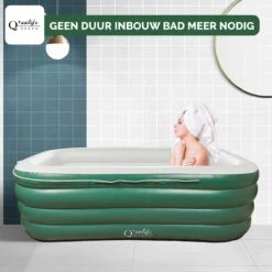 Q’ualife® Opblaasbaar Bad – Ligbad – Zitbad – Opblaasbaar Ligbad – Bad – Badkuip Volwassenen -Badkamer Kast Winkel 1200x1200 3900