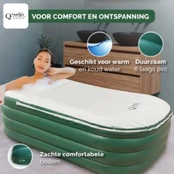 Q’ualife® Opblaasbaar Bad – Ligbad – Zitbad – Opblaasbaar Ligbad – Bad – Badkuip Volwassenen -Badkamer Kast Winkel 1200x1200 3902
