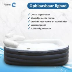 Opblaasbaar Bad Ligbad Zitbad Volwassenen - Ijsbad Badkuip Opblaasbad - Opvouwbaar Bad Opblaas Bad Antraciet -Badkamer Kast Winkel 1200x1200 3909