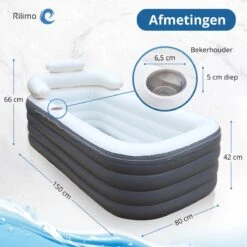 Opblaasbaar Bad Ligbad Zitbad Volwassenen - Ijsbad Badkuip Opblaasbad - Opvouwbaar Bad Opblaas Bad Antraciet -Badkamer Kast Winkel 1200x1200 3911
