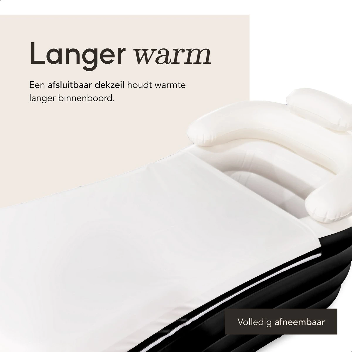 Airlie Opblaasbaar Ligbad Voor Volwassenen – Comfortabel - Opblaasbad - Zitbad - Badkuip – Bath Tub – Opvouwbaar Bad – Bath Bucket – Dubbel Hoofdkussen - Zwart - GRATIS Elektrische Pomp 6 Airlie Opblaasbaar Ligbad Voor Volwassenen – Comfortabel - Opblaasbad - Zitbad - Badkuip – Bath Tub – Opvouwbaar Bad – Bath Bucket – Dubbel Hoofdkussen - Zwart - GRATIS Elektrische Pomp - Afbeelding 6