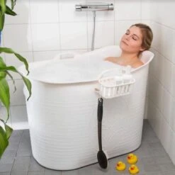 Zitbad Voor Volwassenen - Bath Bucket - Wit - 200L -Badkamer Kast Winkel 1200x1200 3929