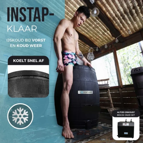 FrozenTubs IJsbad - Zitbad - Ice Bath Bucket - Bathtub - Dompelbad - Wim Hof Methode -Badkamer Kast Winkel 1200x1200 3934