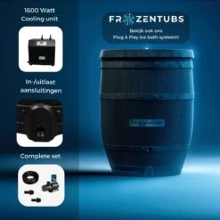 FrozenTubs IJsbad - Zitbad - Ice Bath Bucket - Bathtub - Dompelbad - Wim Hof Methode -Badkamer Kast Winkel 1200x1200 3938