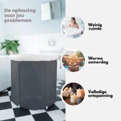 BETUB Zitbad Opvouwbare Badkuip Folding Bath Bathtub – Zit Zwembad – Ijsbad – Warm Bad – Ontspanning – Voor Onder De Douche – Tuin - Balkon Incl. Zitkussen -Badkamer Kast Winkel 1200x1200 3940