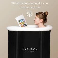BATHBOY® Amsterdam Zitbad Opvouwbaar - Voor Volwassenen - Opblaasbaar Bad - Bath Bucket -Badkamer Kast Winkel 1200x1200 3950