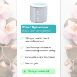 WOTRE Zitbad - Bath Bucket - Ijsbad - Wim Hof Methode - Bad Voor Volwassenen - Mobiele Badkuip - Grijs - 180L -Badkamer Kast Winkel 1200x1200 3955