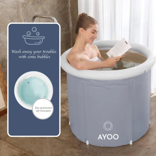 AYOO® Zitbad - Opblaasbaar Bad - Opvouwbaar Bad - Wim Hof Methode - Ijsbad - Badkuip - Zitbad Voor Volwassenen - Bathtub - Zitbaden - Bath Bucket - Inclusief Voetpomp - Grijs 13 AYOO® Zitbad - Opblaasbaar Bad - Opvouwbaar Bad - Wim Hof Methode - Ijsbad - Badkuip - Zitbad Voor Volwassenen - Bathtub - Zitbaden - Bath Bucket - Inclusief Voetpomp - Grijs -Badkamer Kast Winkel 1200x1200 3964