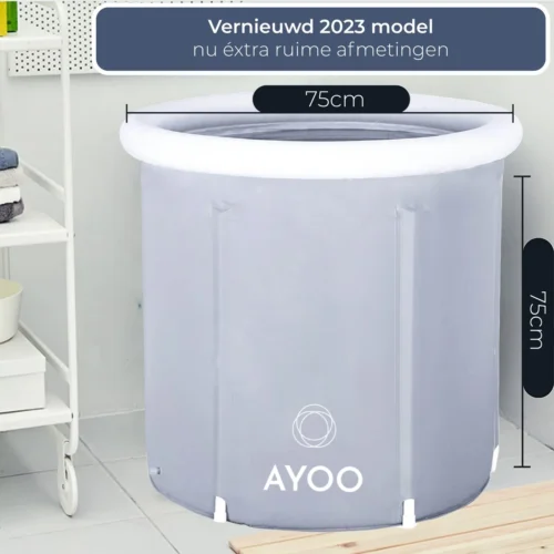 AYOO® Zitbad - Opblaasbaar Bad - Opvouwbaar Bad - Wim Hof Methode - Ijsbad - Badkuip - Zitbad Voor Volwassenen - Bathtub - Zitbaden - Bath Bucket - Inclusief Voetpomp - Grijs 15 AYOO® Zitbad - Opblaasbaar Bad - Opvouwbaar Bad - Wim Hof Methode - Ijsbad - Badkuip - Zitbad Voor Volwassenen - Bathtub - Zitbaden - Bath Bucket - Inclusief Voetpomp - Grijs -Badkamer Kast Winkel 1200x1200 3966