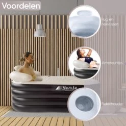 HBKS Lifestyle Bad – Opblaasbaar Ligbad – Bath Bucket – Zitbad Voor Volwassenen - Ijsbad Wim Hof Methode - Badkuip – Ice Bath – Zwart -Badkamer Kast Winkel 1200x1200 3972
