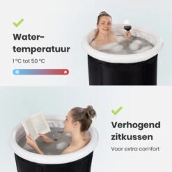 Lagoon® Opblaasbaar Zitbad Voor Volwassenen Bathbucket - Met Relaxing Giftset - Wim Hof Methode - Opvouwbaar & Inklapbaar Spa Bad - Bath Bucket - IJsbad - Opblaasbad - Dompelbad -Badkamer Kast Winkel 1200x1200 3984