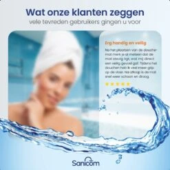 Merkloos Douchemat - Badmat Antislip - Antislipmat Douche - Antislipmat Bad - ​​Schimmelbestendig - Met Zuignappen - Wasbaar - Wit -Badkamer Kast Winkel 1200x1200 4040