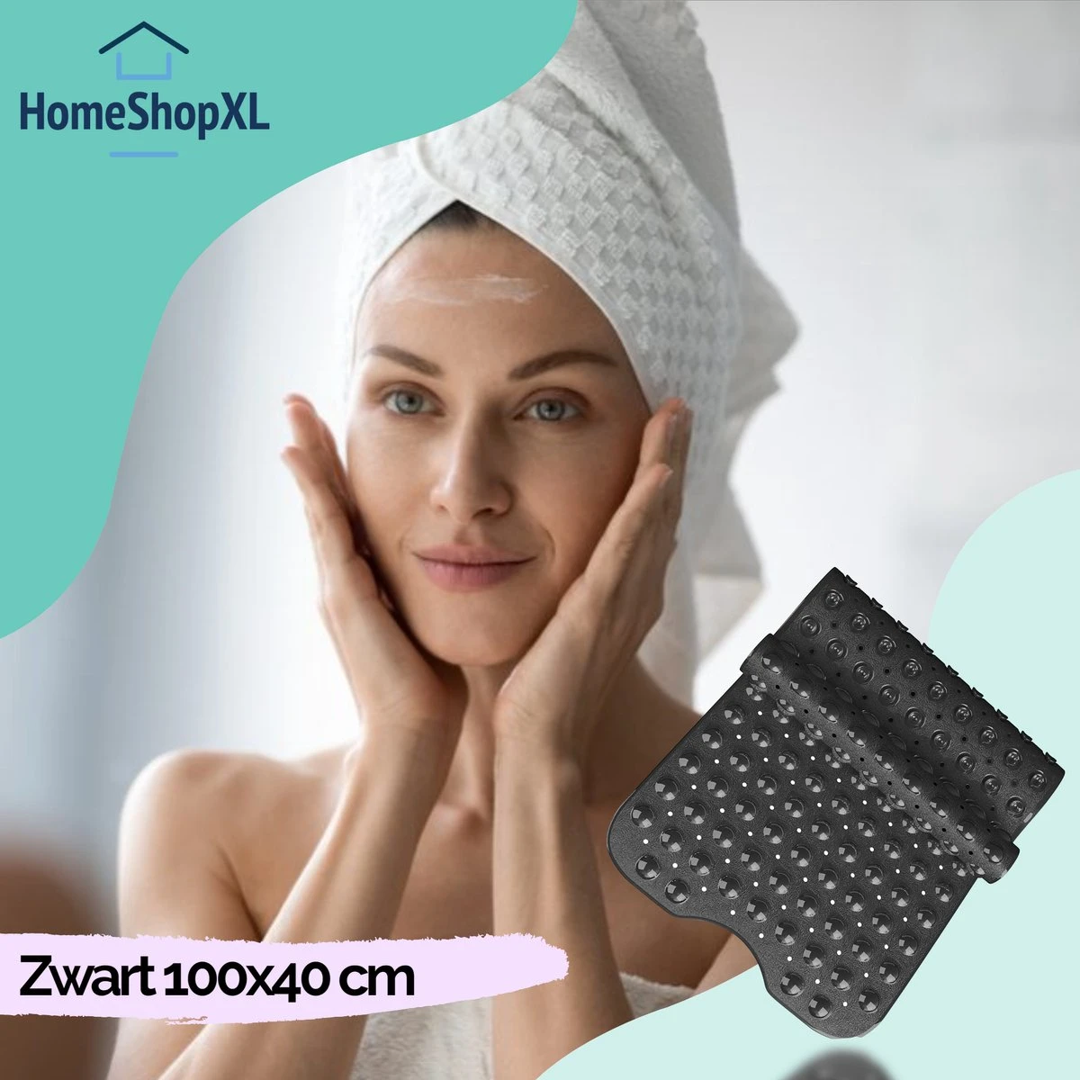 The Original - Badmat Antislip - Zwart - 100x40cm - Antislipmat Douchemat Voor Bad & Douche - Anti Slip Mat Met Zuignappen 4 The Original - Badmat Antislip - Zwart - 100x40cm - Antislipmat Douchemat Voor Bad & Douche - Anti Slip Mat Met Zuignappen - Afbeelding 4