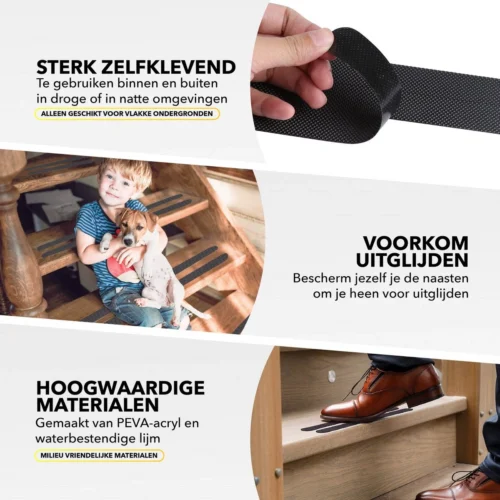 RX Goods 25 Stuks Zelfklevende Anti Slip Strips Stickers – 2 Cm X 20 Cm - Met Schraper – Zwarte Antislip Tape -Badkamer Kast Winkel 1200x1200 4060