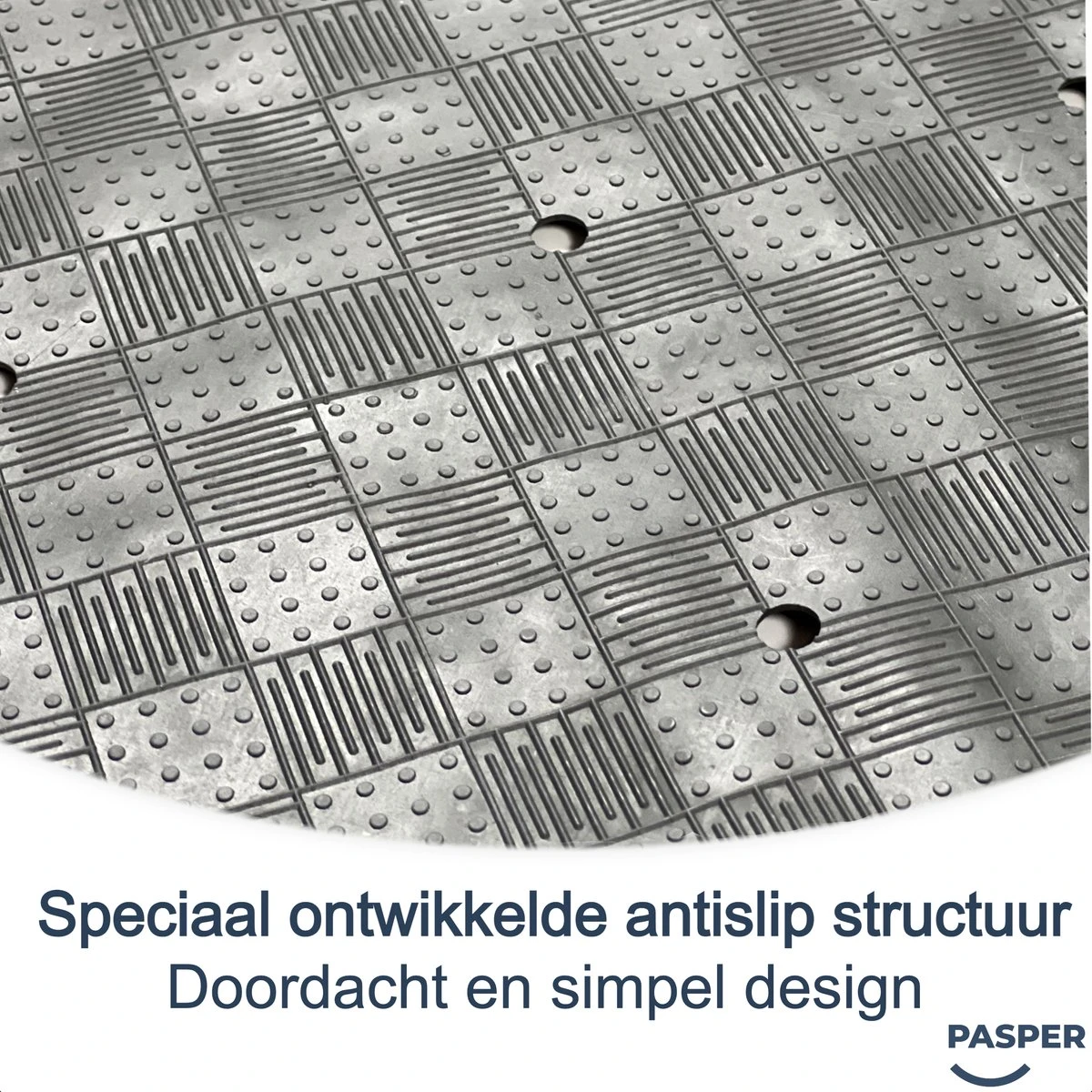 Douchemat Antislip Grijs - 53 X 53 Cm - Antislipmat Douche - Badmat 4 Douchemat Antislip Grijs - 53 X 53 Cm - Antislipmat Douche - Badmat - Afbeelding 4