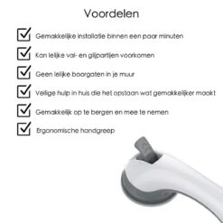 Merkloos Handgreep Met Zuignap Voor Badkamer, Douche En Toilet – Veilige Oplossing Zonder Boorgaten – Veiligheidsgreep – Helping Hand Handvat - 30CM - Handig Hulpmiddel Voor Kinderen En Ouderen -Badkamer Kast Winkel 1200x1200 4081