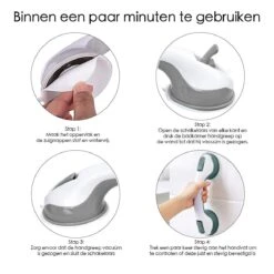 Merkloos Handgreep Met Zuignap Voor Badkamer, Douche En Toilet – Veilige Oplossing Zonder Boorgaten – Veiligheidsgreep – Helping Hand Handvat - 30CM - Handig Hulpmiddel Voor Kinderen En Ouderen -Badkamer Kast Winkel 1200x1200 4083