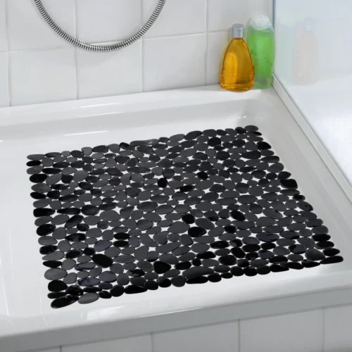 WENKO Anti-slip Douchemat Paradise 54x54cm Zwart - Antislipmat -Badkamer Kast Winkel 1200x1200 4088