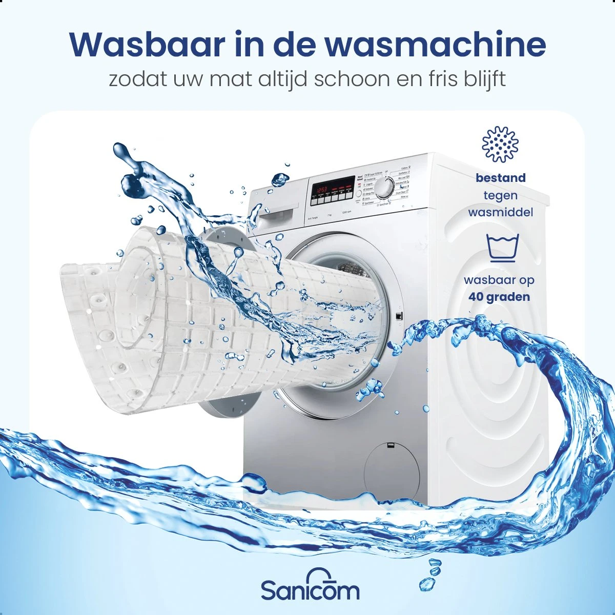 Merkloos Douchemat - Antislip Mat - Antislipmat Douche - Badmat - Schimmelbestendig - Met Zuignappen - Wasbaar - Wit 7 Merkloos Douchemat - Antislip Mat - Antislipmat Douche - Badmat - Schimmelbestendig - Met Zuignappen - Wasbaar - Wit - Afbeelding 7