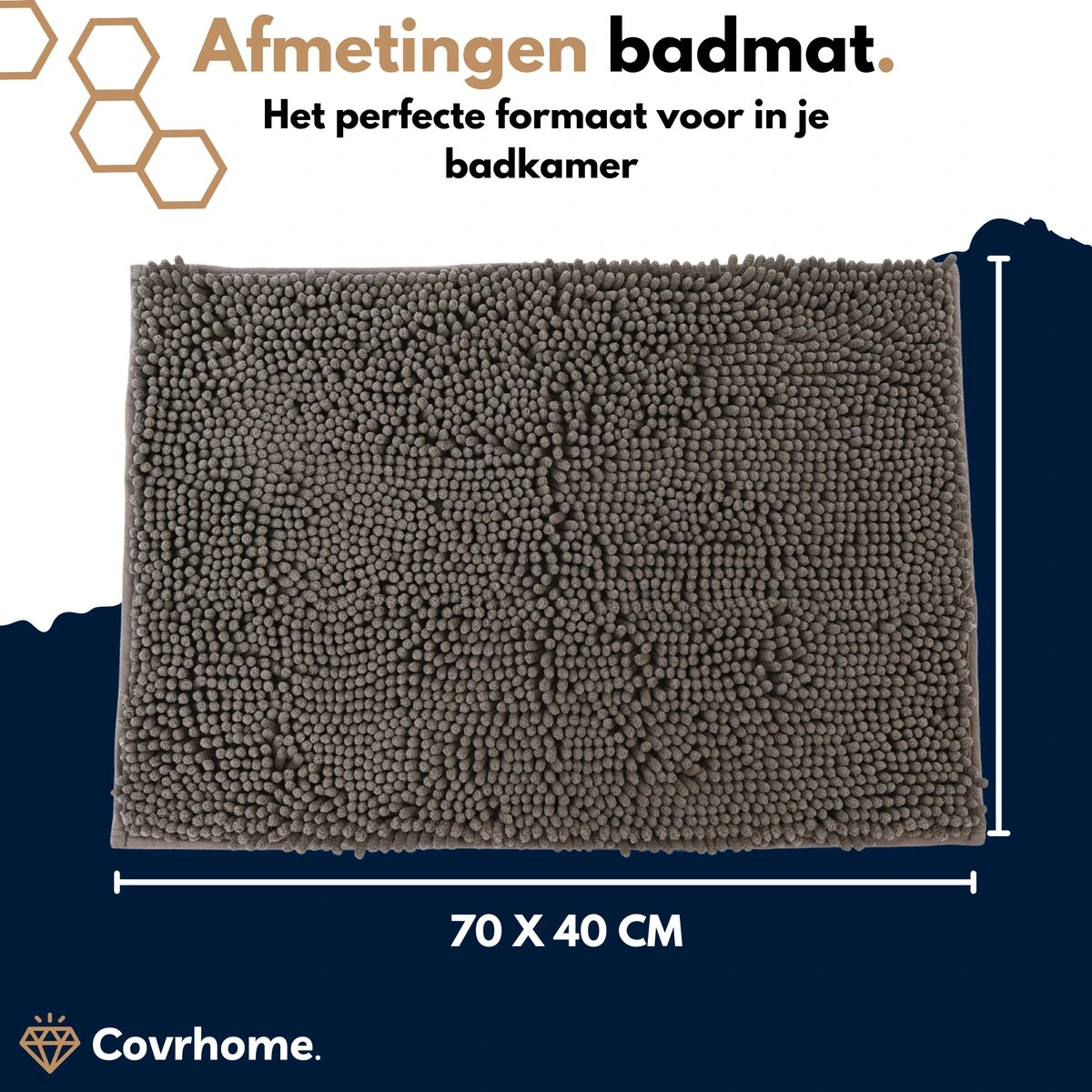 Merkloos Badmat Antislip 40 X 70 Cm - Douchemat - Antislipmat Douche - Extra Zacht - Eenvoudig Wasbaar - Grijs 5 Merkloos Badmat Antislip 40 X 70 Cm - Douchemat - Antislipmat Douche - Extra Zacht - Eenvoudig Wasbaar - Grijs - Afbeelding 5