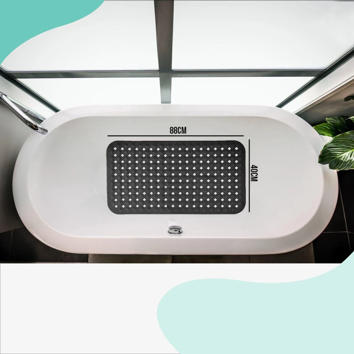 The Original - Douchemat Antislip - Zwart - 88x40cm - Antislipmat Badmat Voor Bad & Douche - Anti Slip Mat Met Zuignappen 5 The Original - Douchemat Antislip - Zwart - 88x40cm - Antislipmat Badmat Voor Bad & Douche - Anti Slip Mat Met Zuignappen - Afbeelding 5