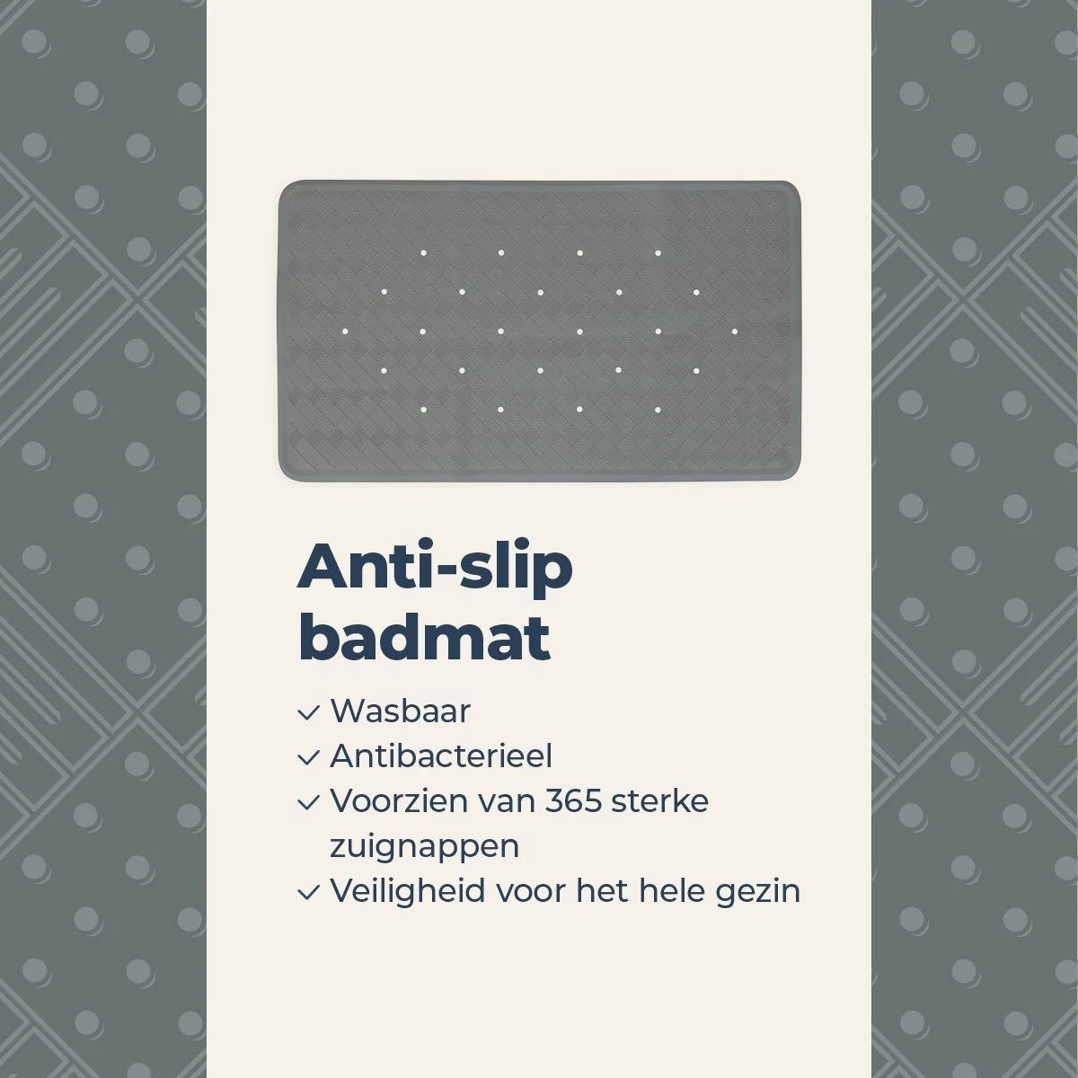 Badmat Grijs Antislip Mat 40 X 70 Cm - Douchemat - Voor Bad En Douche 2 Badmat Grijs Antislip Mat 40 X 70 Cm - Douchemat - Voor Bad En Douche - Afbeelding 2