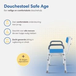 Safe Age® Douchestoel Met Afneembare Rugleuning En Armleuning – Anti Slip - Verstelbare Hoogte - Douchekruk 16 Safe Age® Douchestoel Met Afneembare Rugleuning En Armleuning – Anti Slip - Verstelbare Hoogte - Douchekruk -Badkamer Kast Winkel 1200x1200 4181