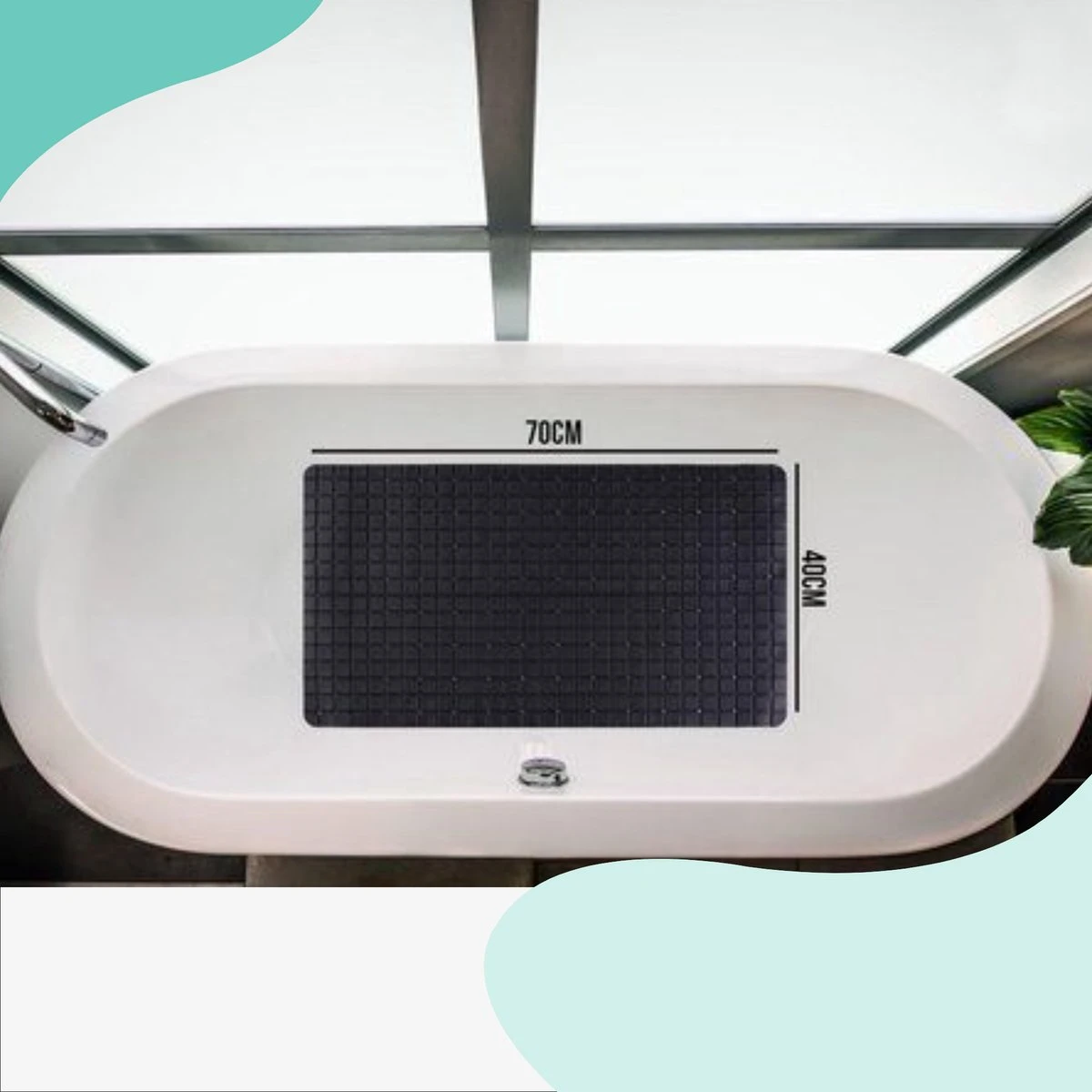 The Original - Douchemat Antislip - Zwart - 70x40cm - Antislipmat Badmat Voor Bad & Douche - Anti Slip Mat Met Zuignappen 7 The Original - Douchemat Antislip - Zwart - 70x40cm - Antislipmat Badmat Voor Bad & Douche - Anti Slip Mat Met Zuignappen - Afbeelding 7