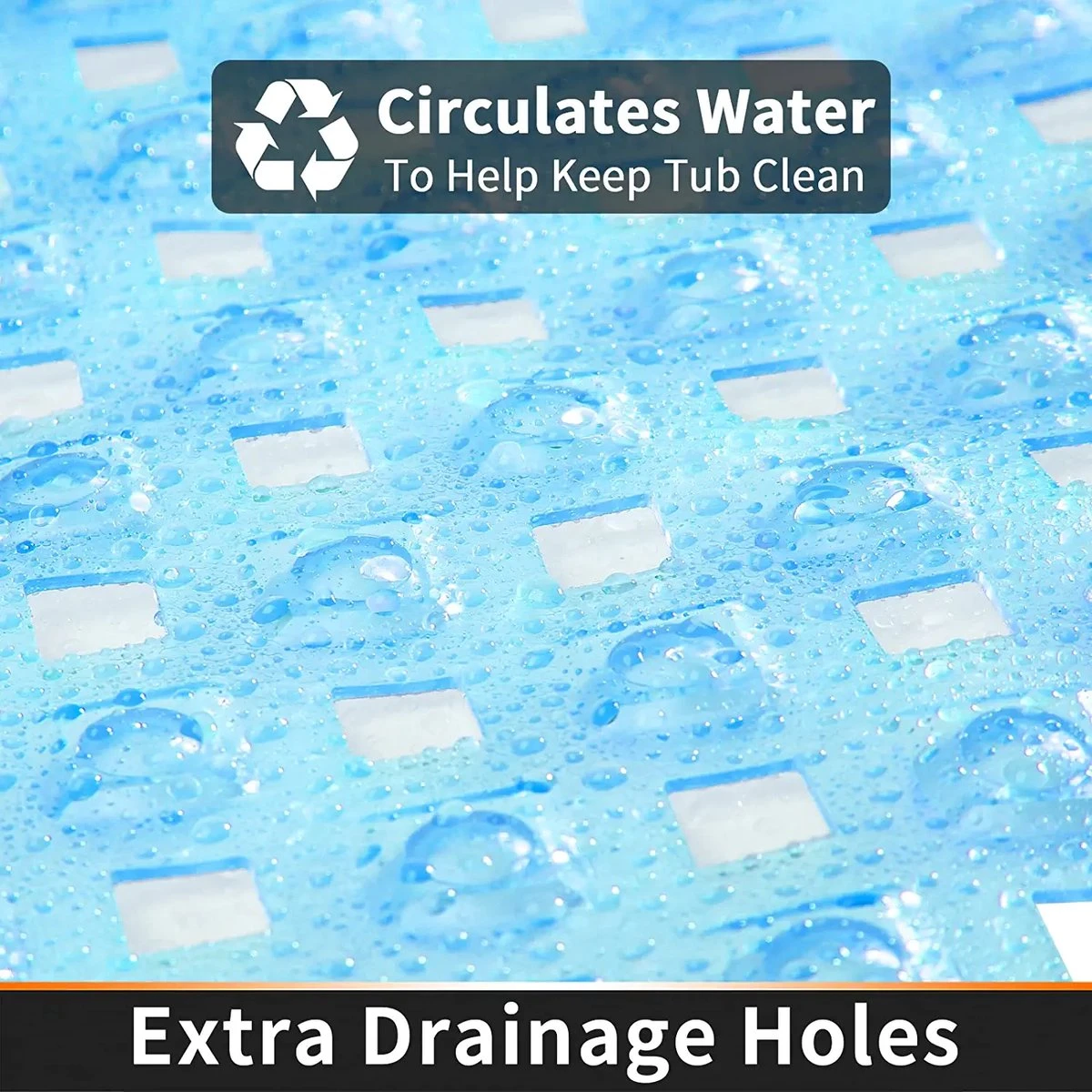 Douchemat Antislip - Badmat - 88x40cm - Antislipmat Voor Douche - Rubber - Blauwbad Mat 7 Douchemat Antislip - Badmat - 88x40cm - Antislipmat Voor Douche - Rubber - Blauwbad Mat - Afbeelding 7